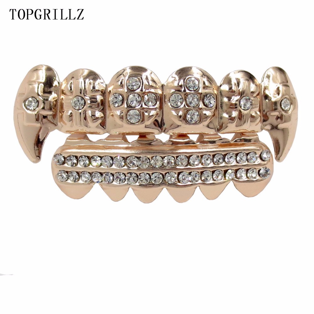 Body Jewelry Real Gold - TOPGRILLZ gerçek gül altın rengi kaplama