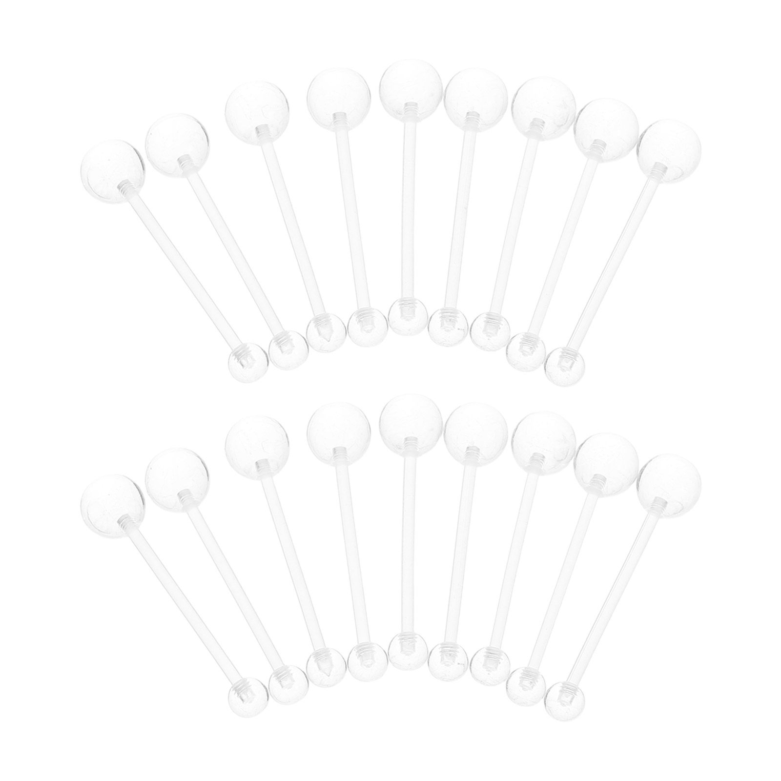 Body Jewelry For Sensitive Skin - 16 Adet Görünmez Göbek Halkası UV