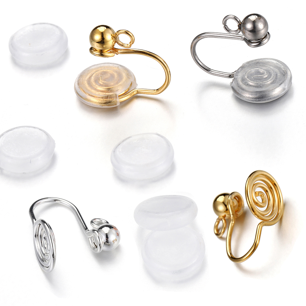 Body Jewelry - 10 adet Paslanmaz Çelik Kulak Klipsleri