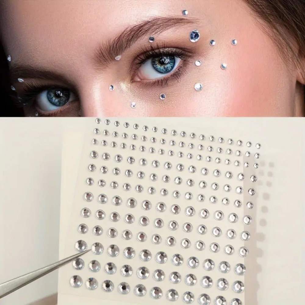 Body Jewelry Stickers - 165 adet Kendinden Yapışkanlı Taklidi Çıkartmalar,