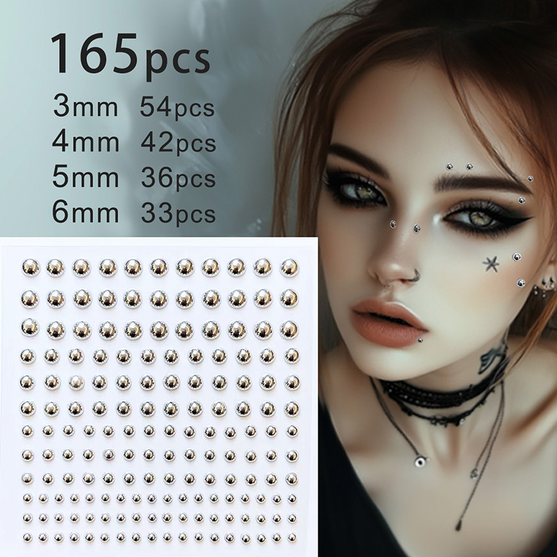 Body Jewelry Stickers - 3D Yüz Gözler Parti Makyaj Dövme