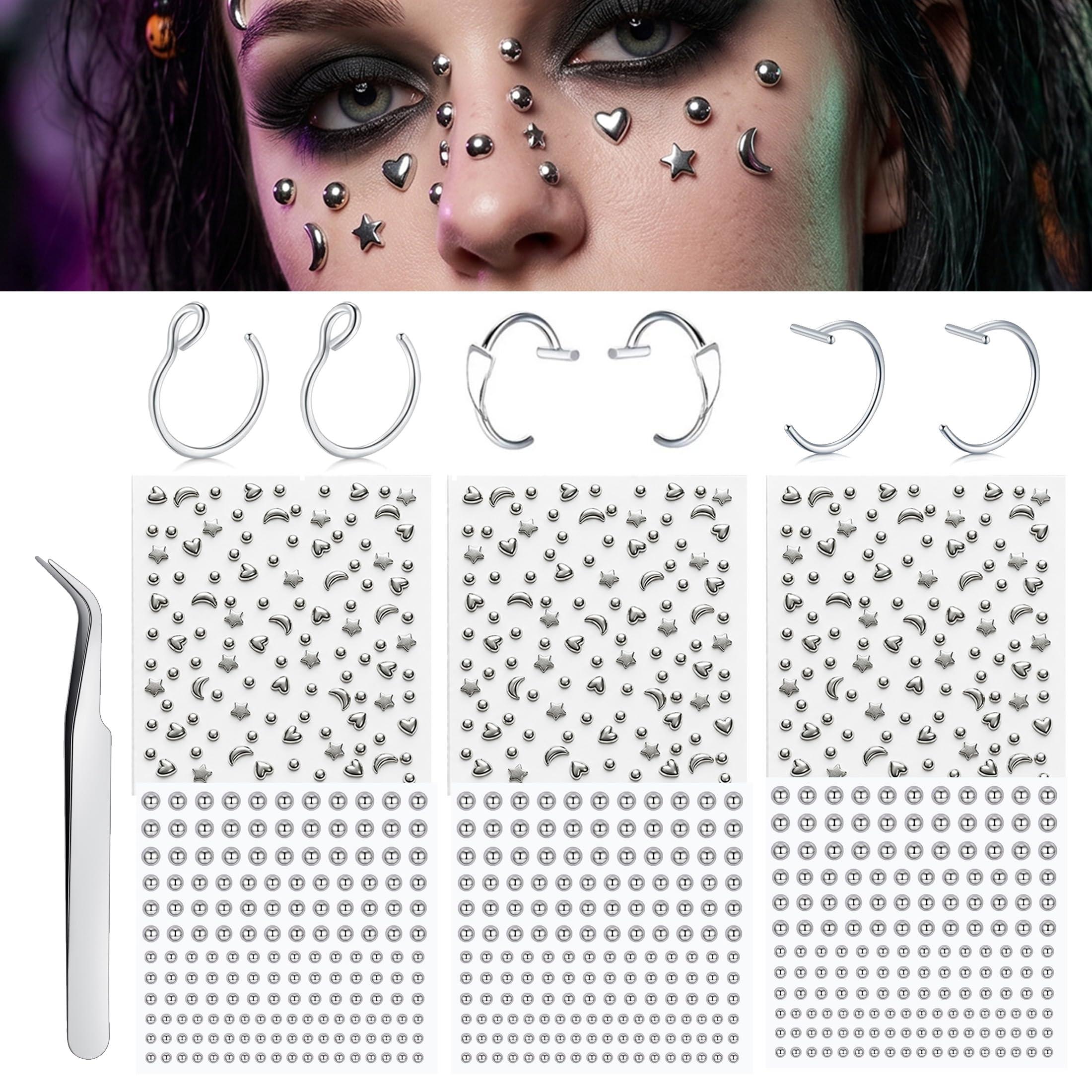 Body Jewelry Nose - Sahte Piercing Topları Burun Çivisi Yapay