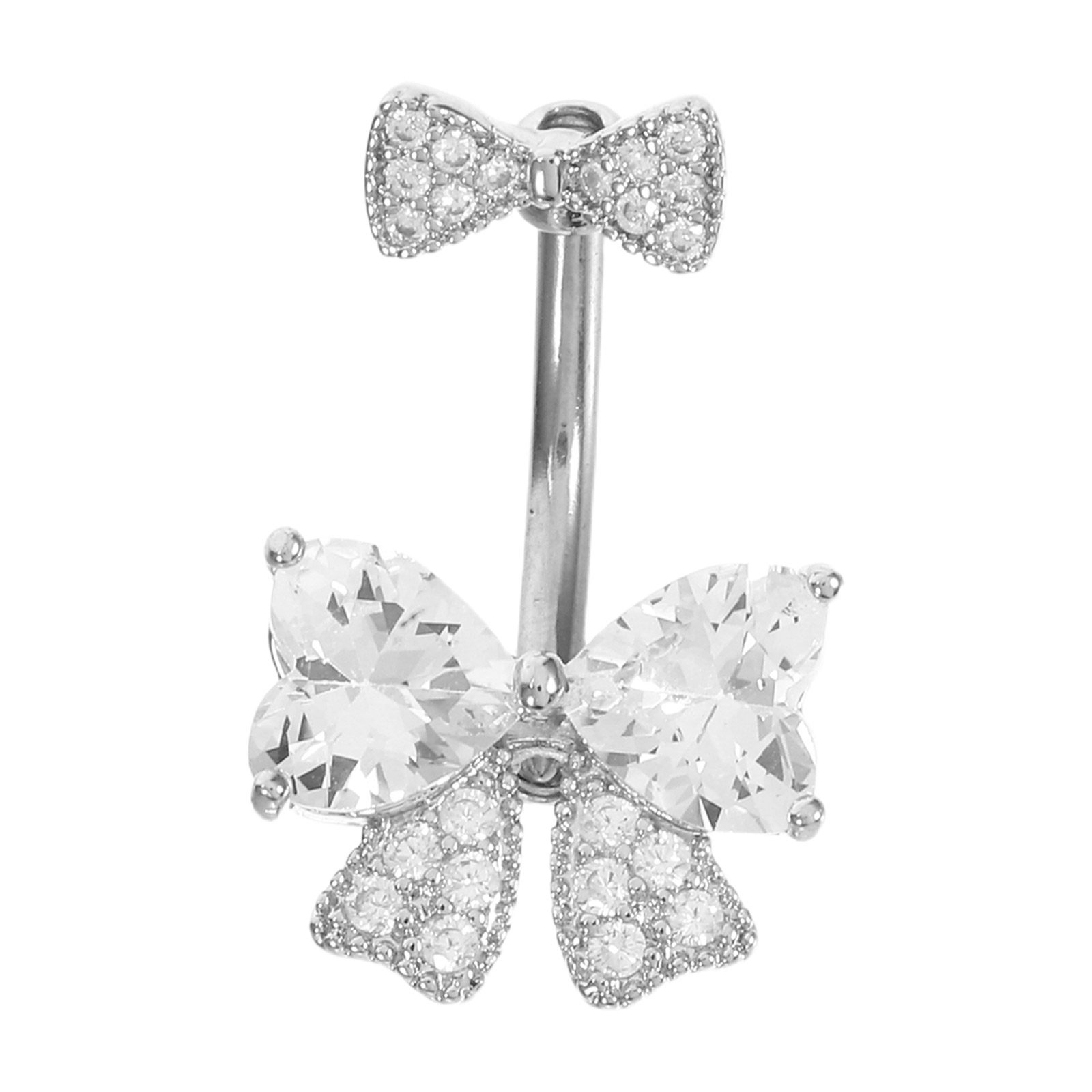 Body Jewelry For Sensitive Skin - Kadınlar için Paslanmaz Çelik Yaylı Göbek