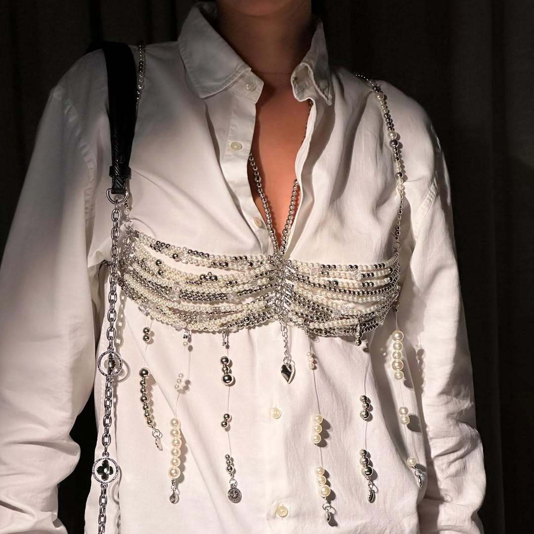 Body Jewelry Vest - 2025 Lüks Tasarım Halter Yelek Üstleri