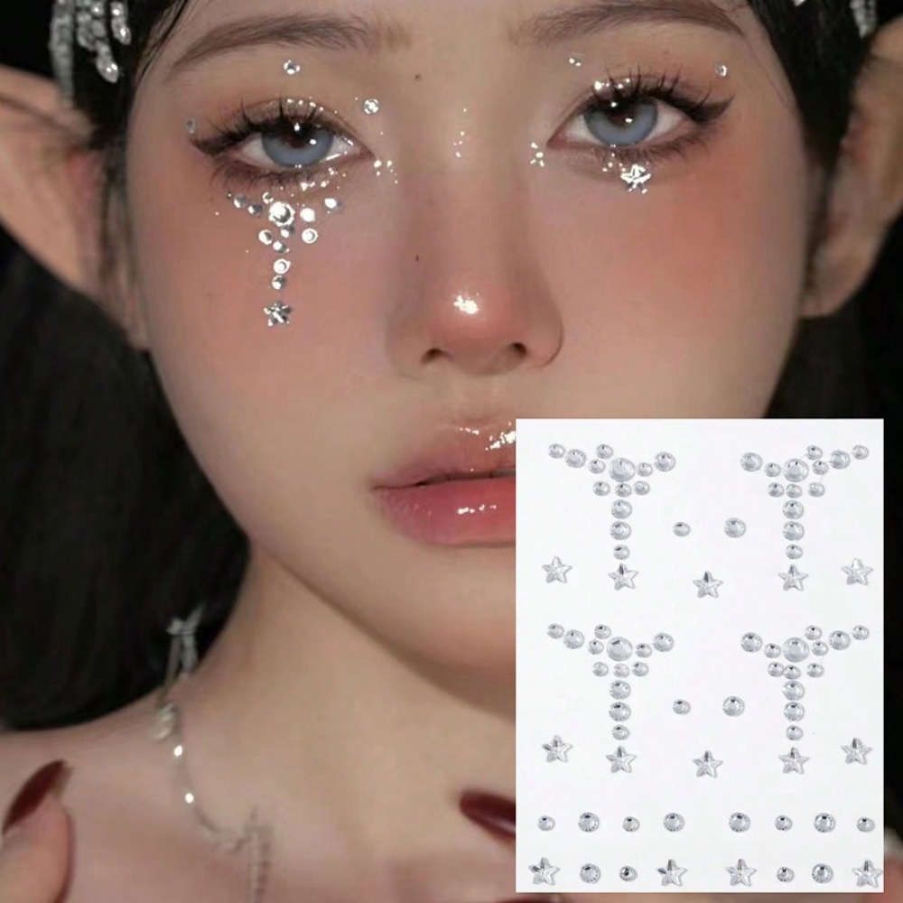 Body Jewelry Stickers - Yüz ve Vücut Taşlı Çıkartmalar Göz
