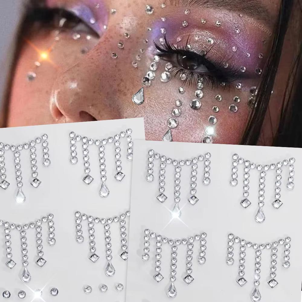Body Jewelry Stickers - 1/5 Yaprak Yüz Mücevherleri Çıkartmalar DIY