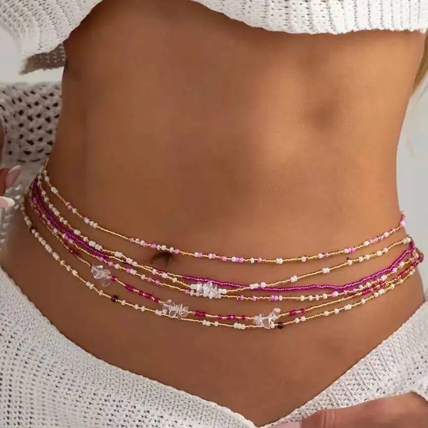 Body Jewelry - SHIXIN 6 Parça/Set Boho Renkli Pirinç