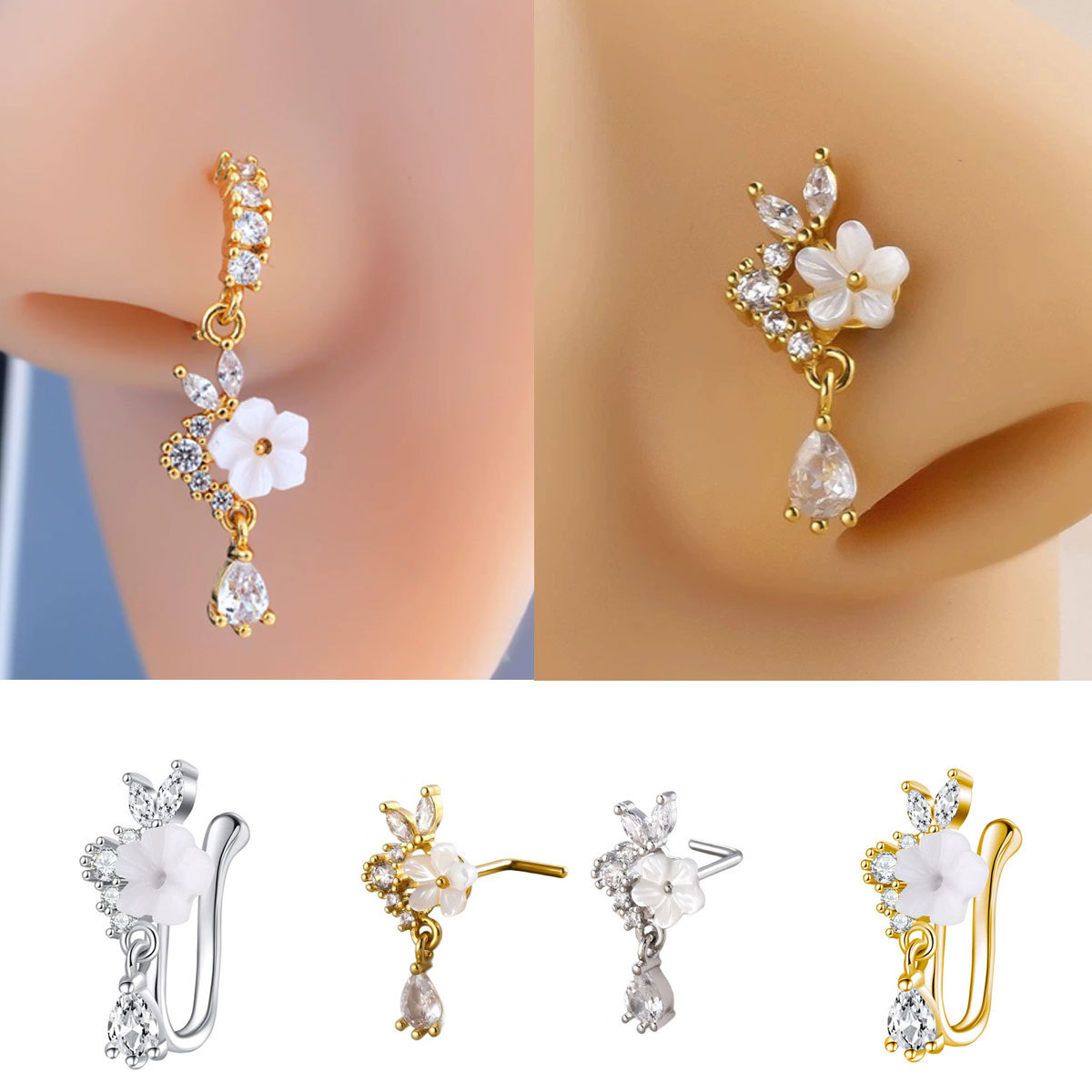 Altın Çiçek Burun Halkası, Sar - Body Jewelry Nose incelemesi ve fiyatı