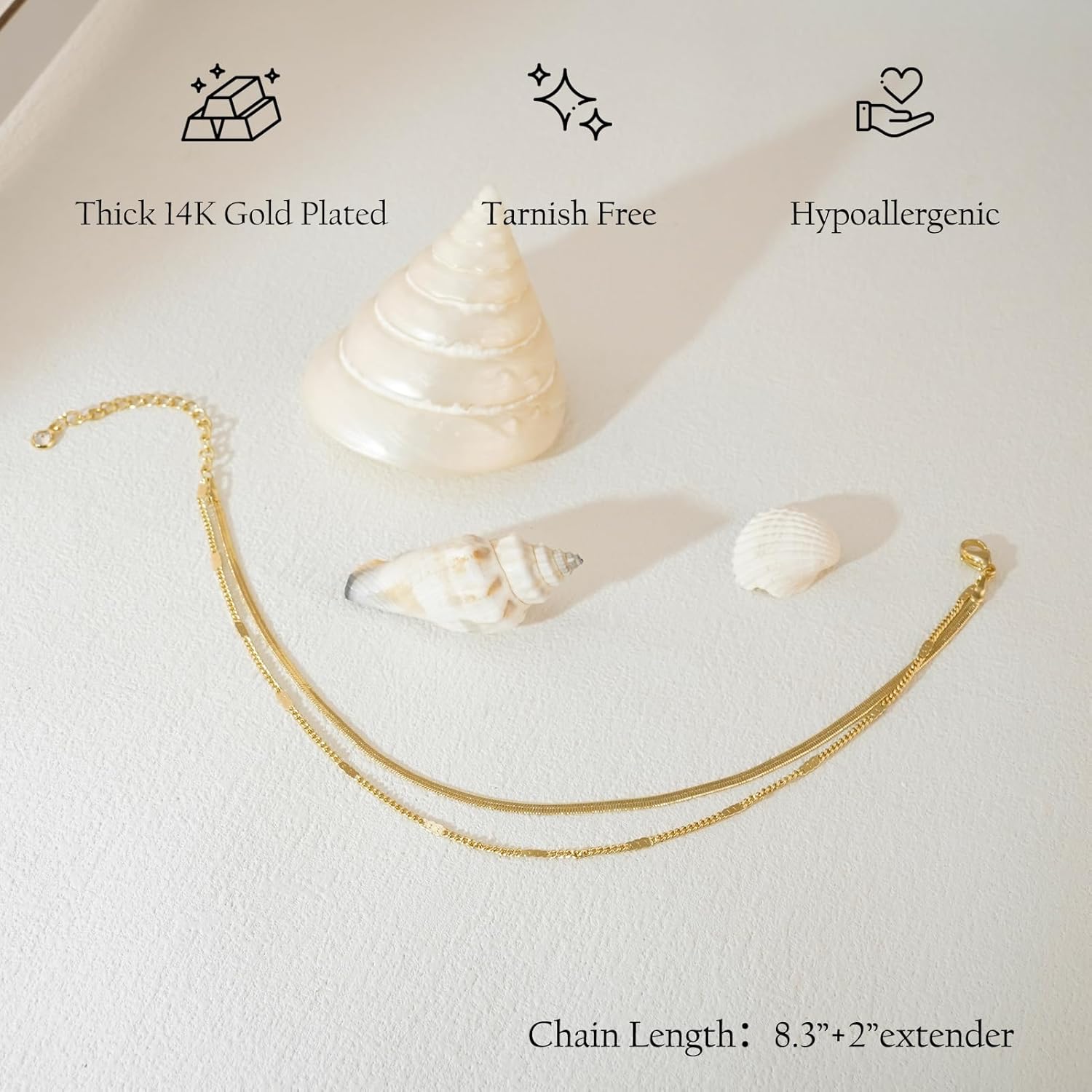 Kadınlar için ayak bileği bile - Body Jewelry Real Gold incelemesi ve fiyatı