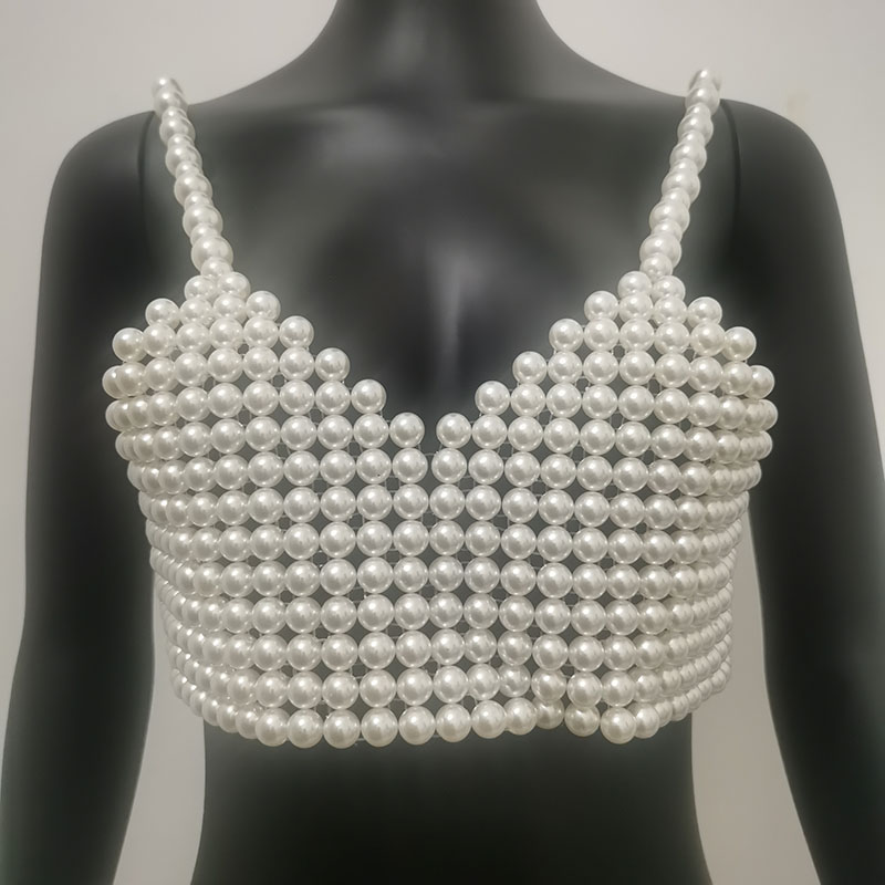 Kış kadın el yapımı inci üst g - Body Jewelry Vest incelemesi ve fiyatı