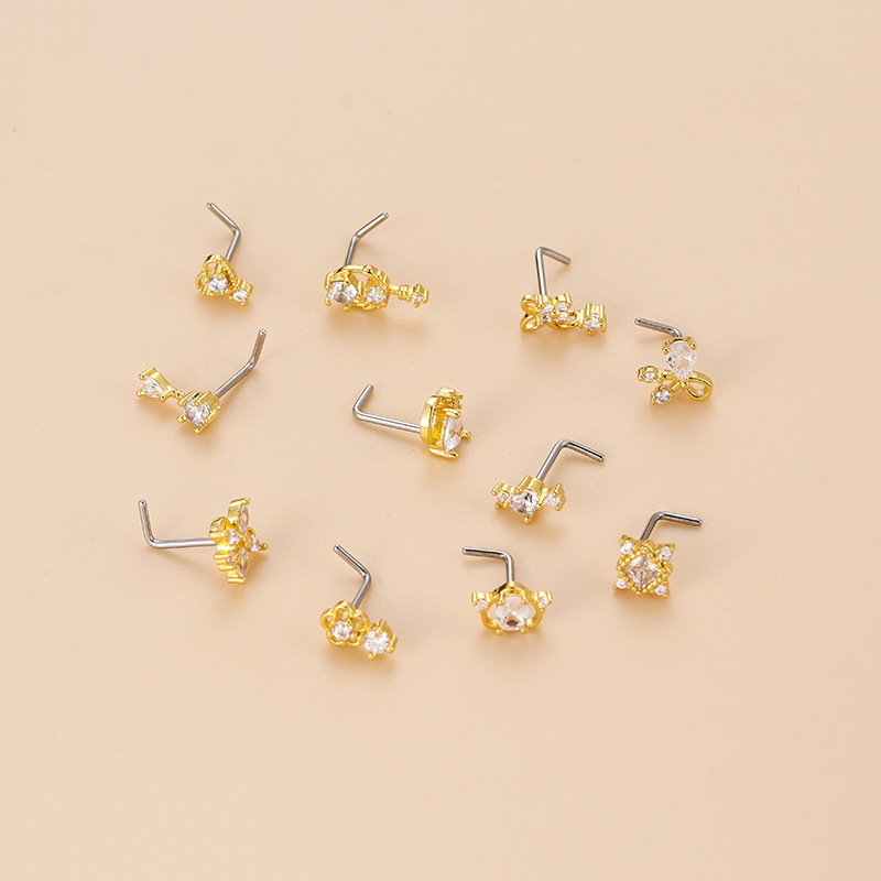 20G L Şekilli Kübik Zirkon Bur - Body Jewelry Nose incelemesi ve fiyatı