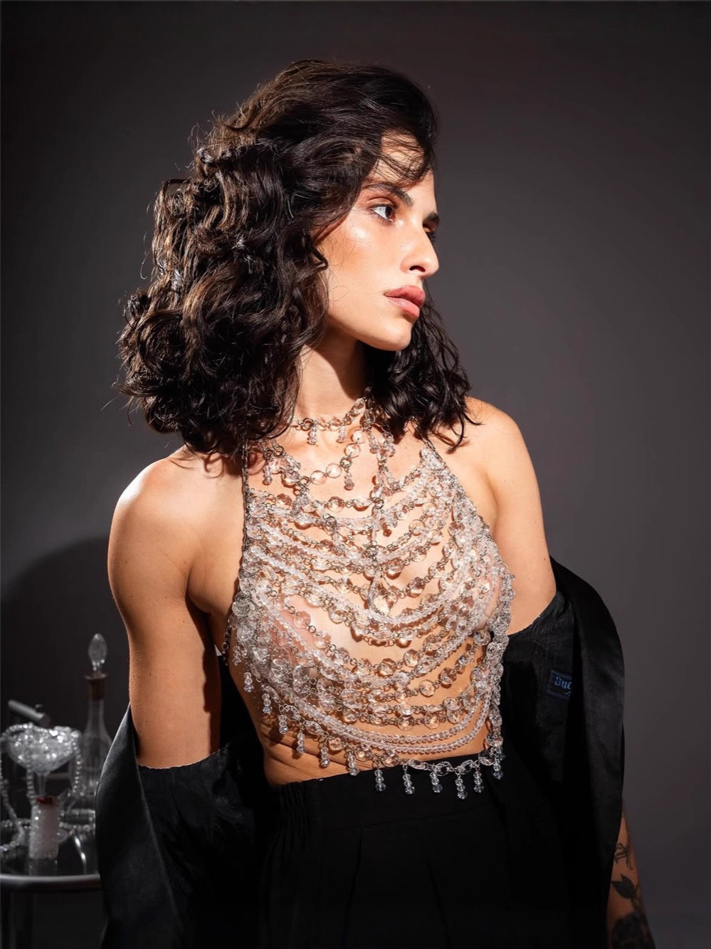 El Yapımı Boncuklu Yelek Şeffa - Body Jewelry Vest incelemesi ve fiyatı