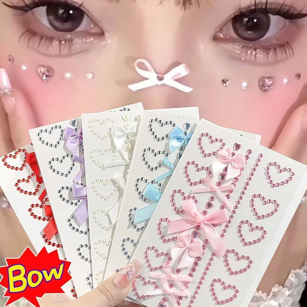1 sayfalık kırmızı kurdele yay - Body Jewelry Stickers incelemesi ve fiyatı