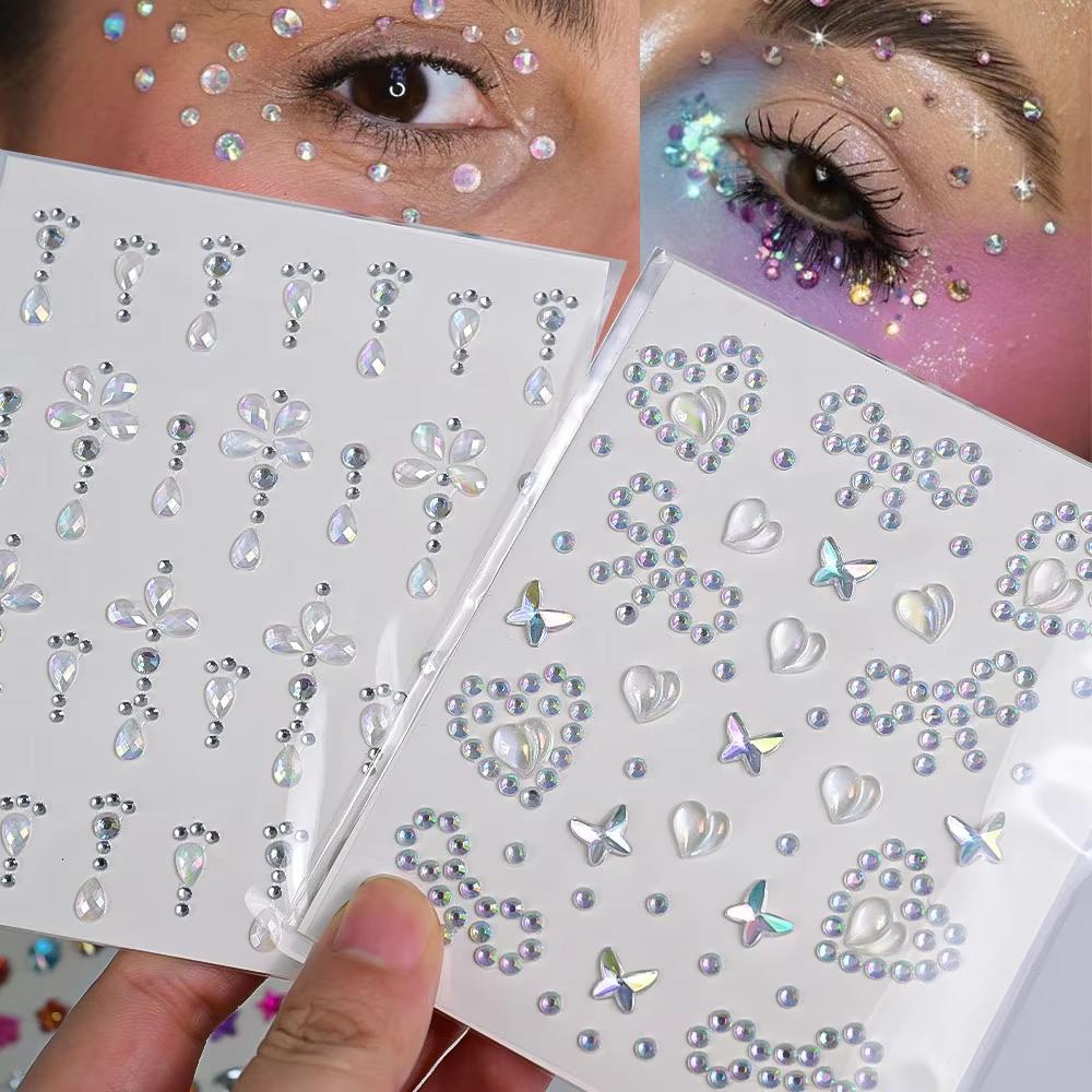 1 sayfalık renkli yay/yıldız/k - Body Jewelry Stickers incelemesi ve fiyatı