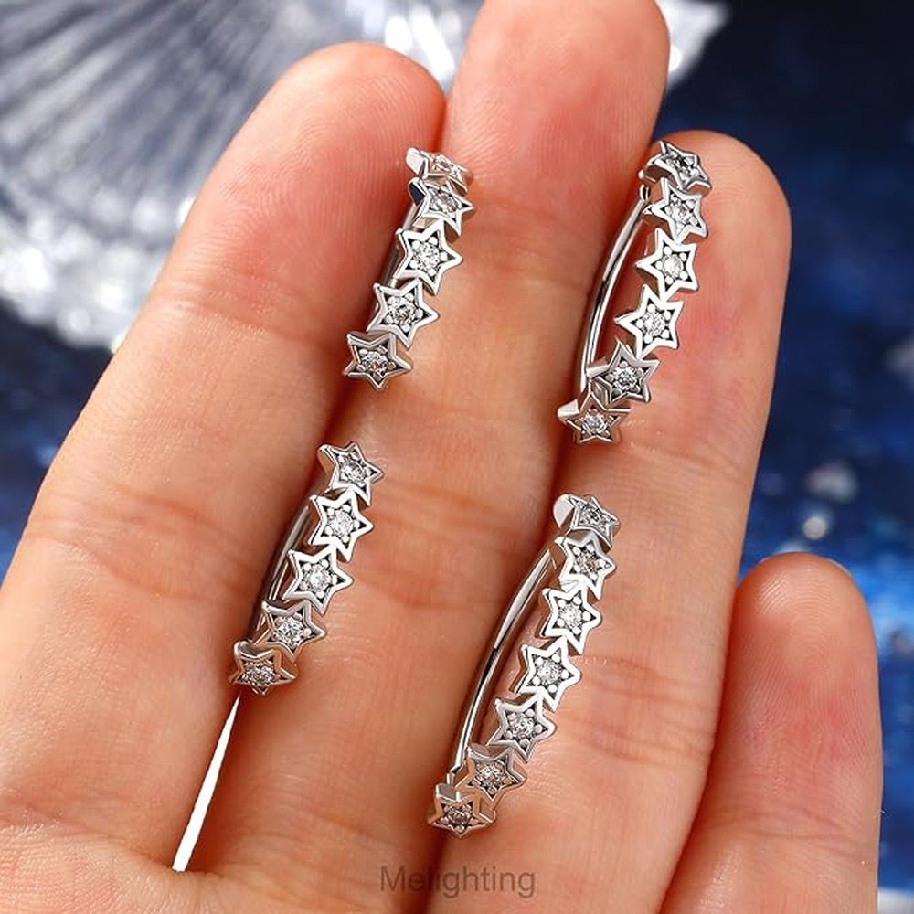Şık Düğmeli Halka Üst Kulak Kü - Body Jewelry For Sensitive Skin incelemesi ve fiyatı