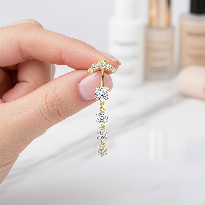 5 Adet Paslanmaz Çelik Rhinest - Body Jewelry For Sensitive Skin incelemesi ve fiyatı