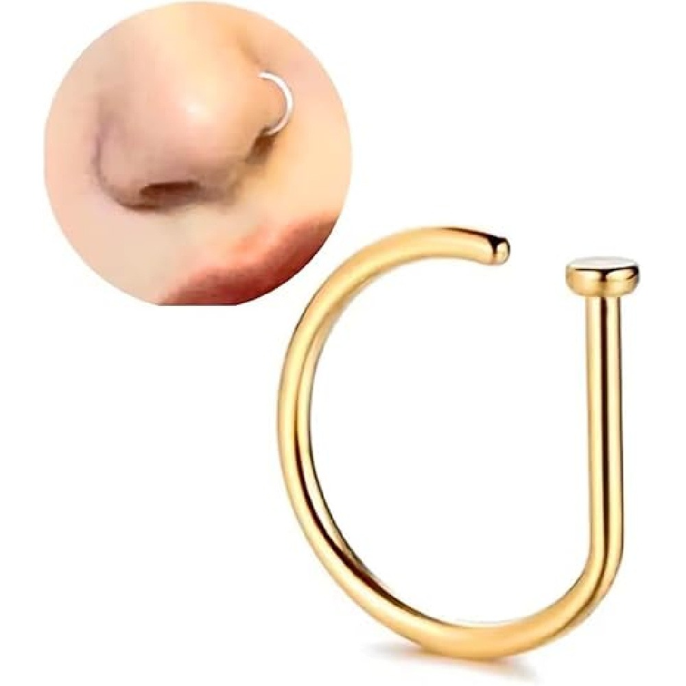 4'lü Paket Deliksiz D Şekilli  - Body Jewelry Nose incelemesi ve fiyatı