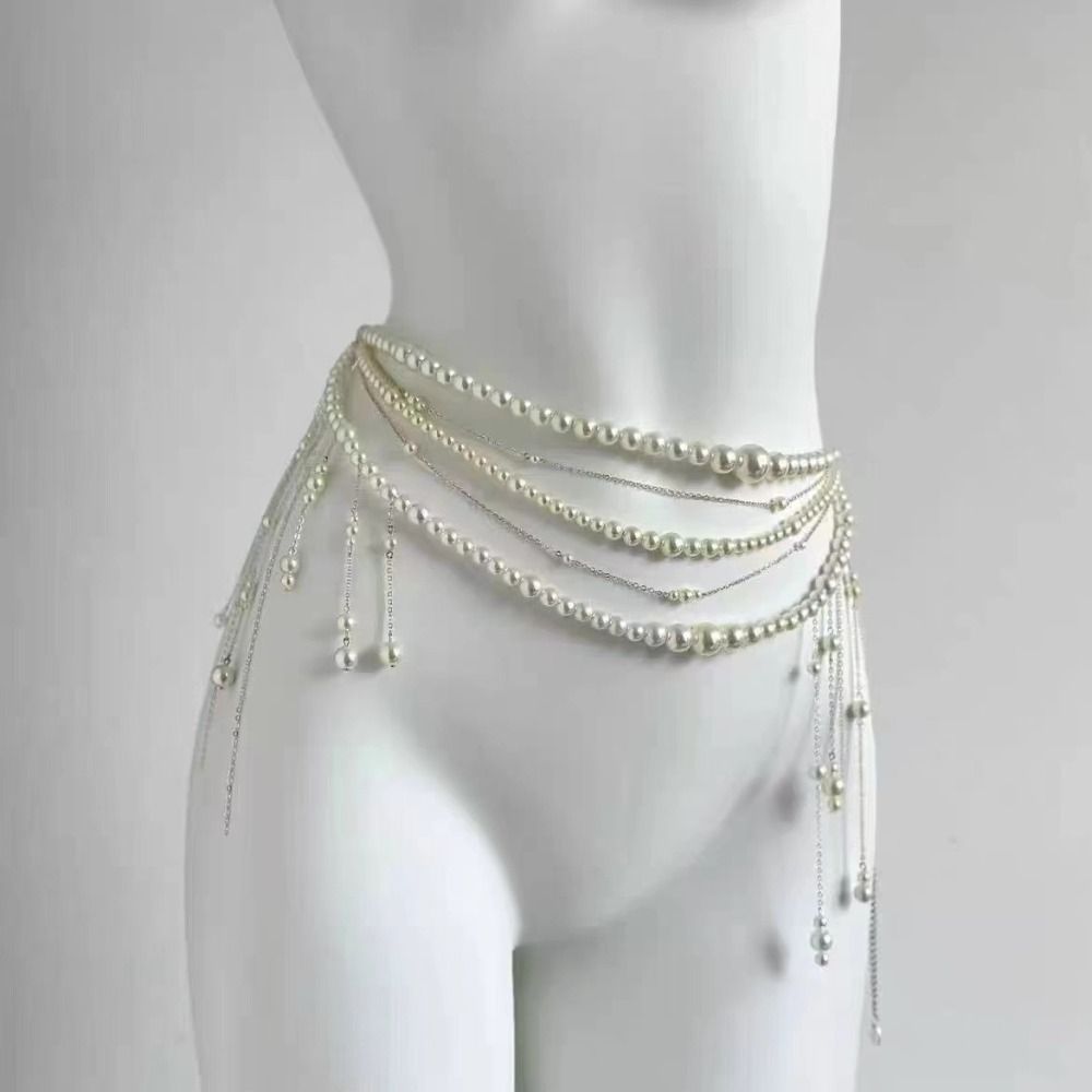 Moda Zarif İnci Bel Zincirleri - Body Jewelry Types incelemesi ve fiyatı