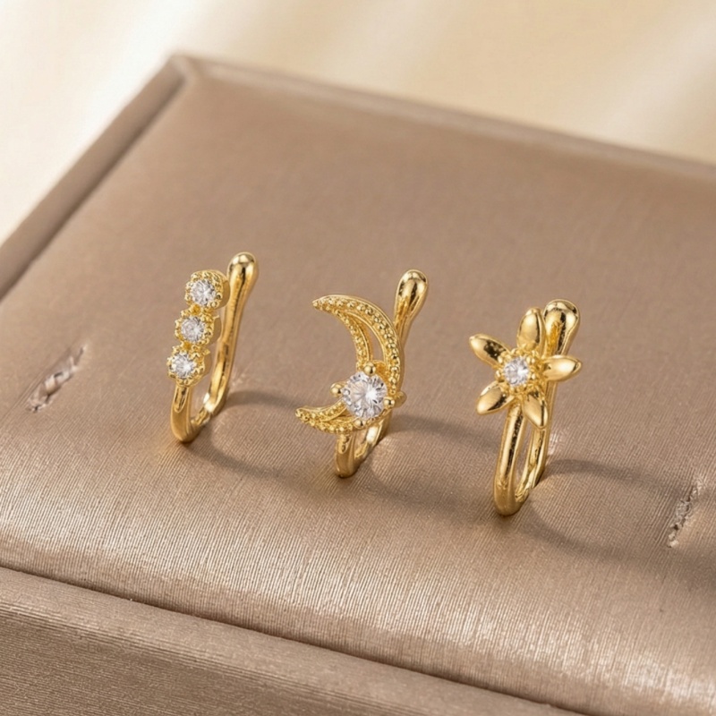 3 parçalı retro hafif lüks bur - Body Jewelry Nose incelemesi ve fiyatı
